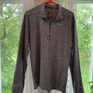 NIKE DRI-FIT Quarter-Zip Pullover/ Grey